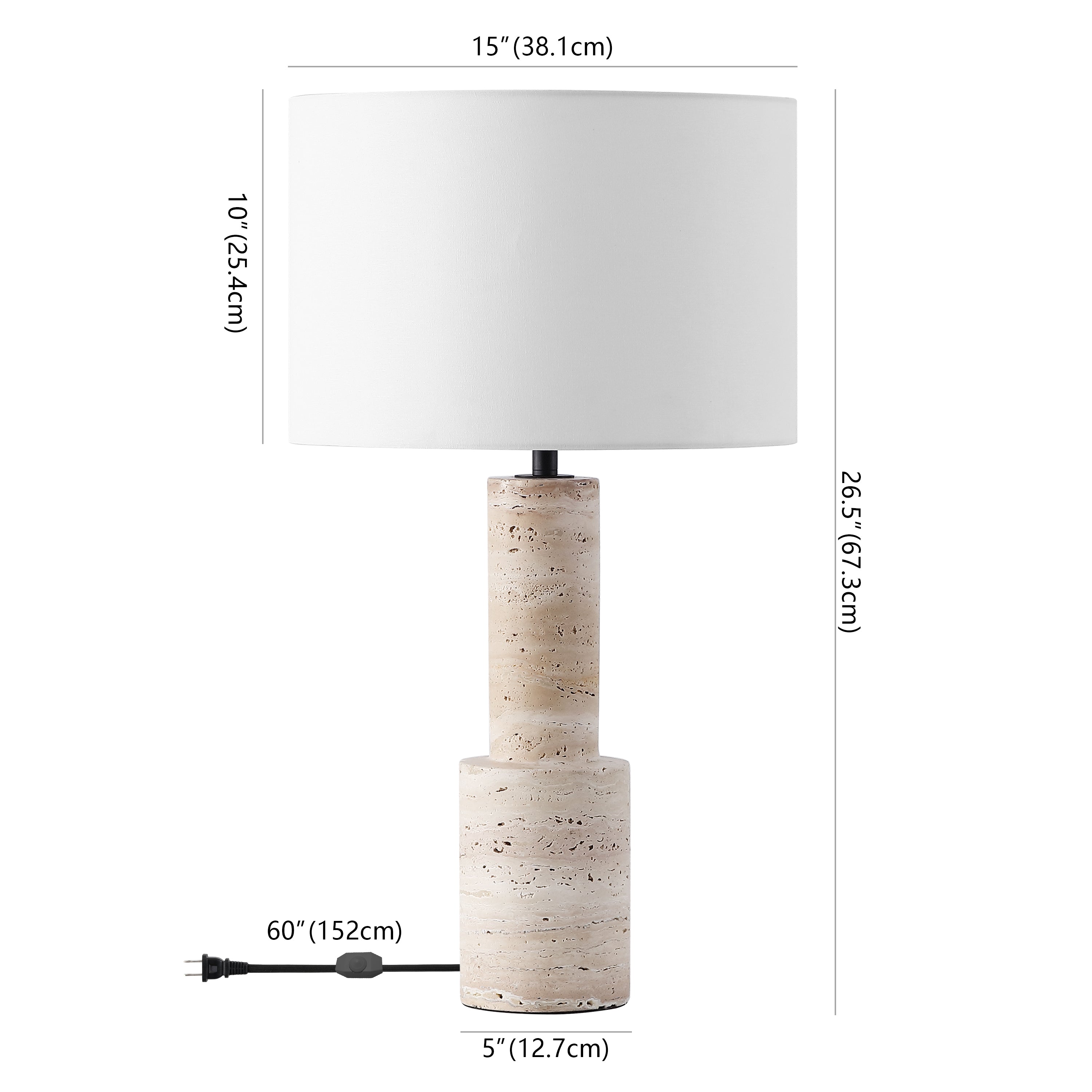 Travertine / White