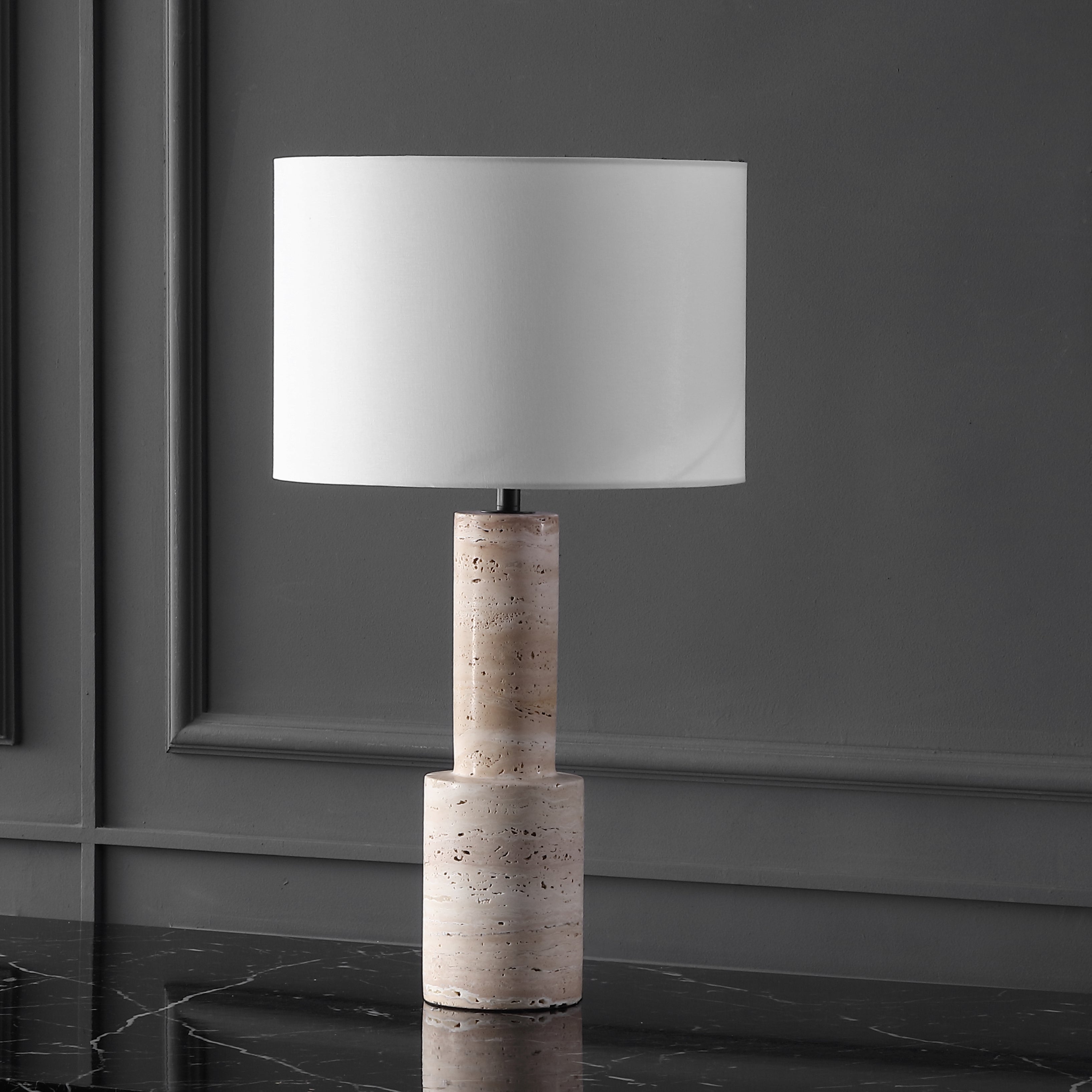 Travertine / White