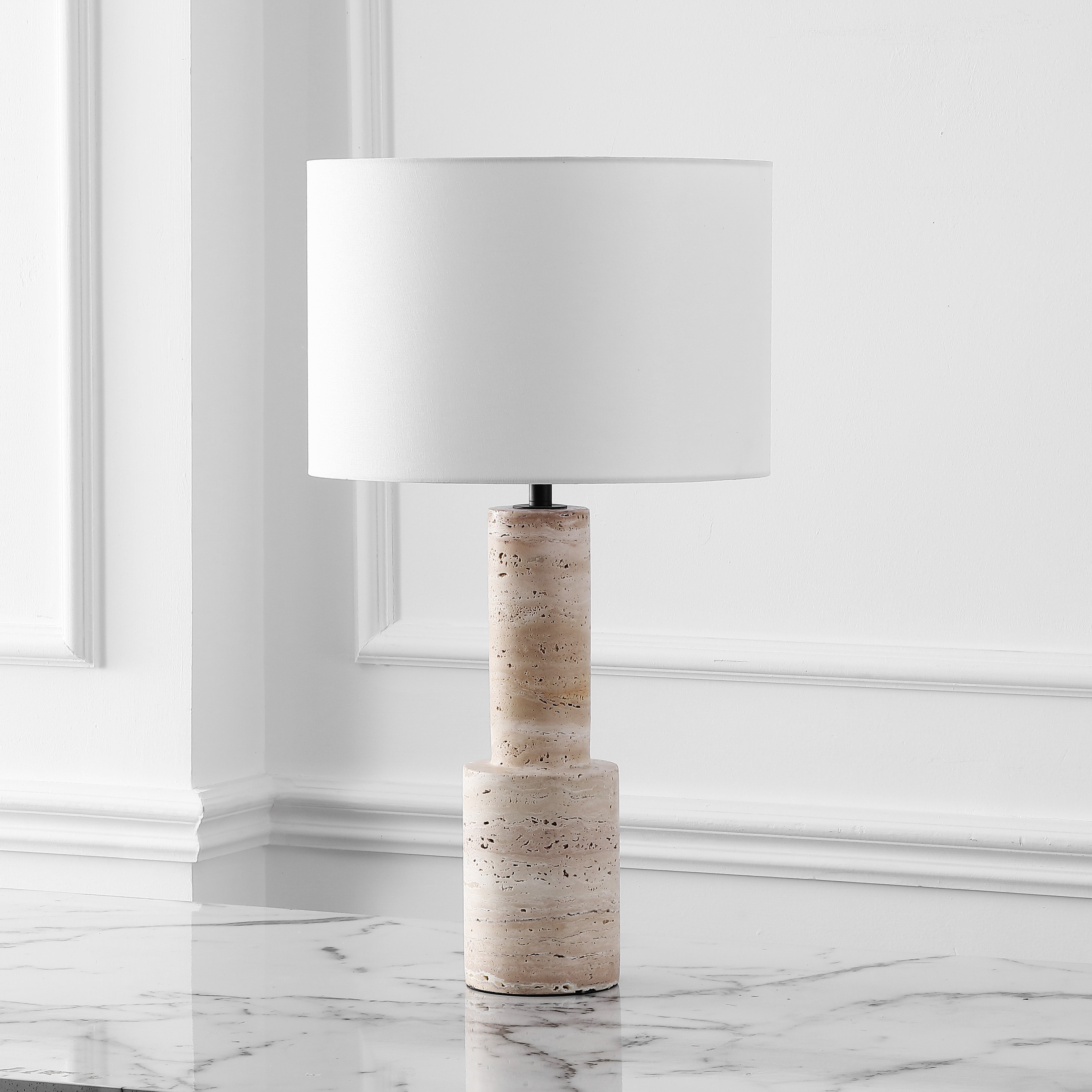 Travertine / White
