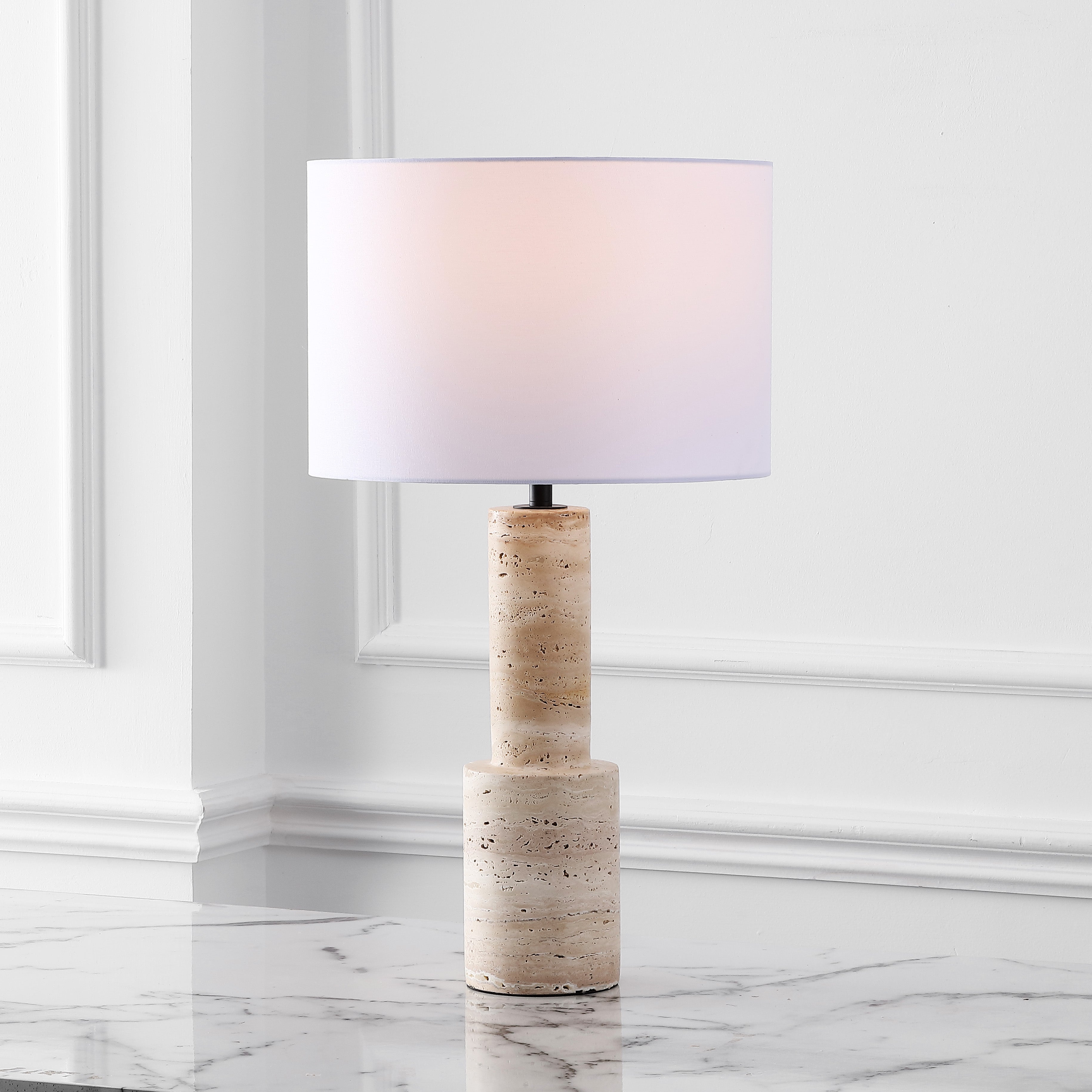 Travertine / White