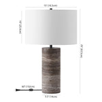 DARK TRAVERTINE / WHITE