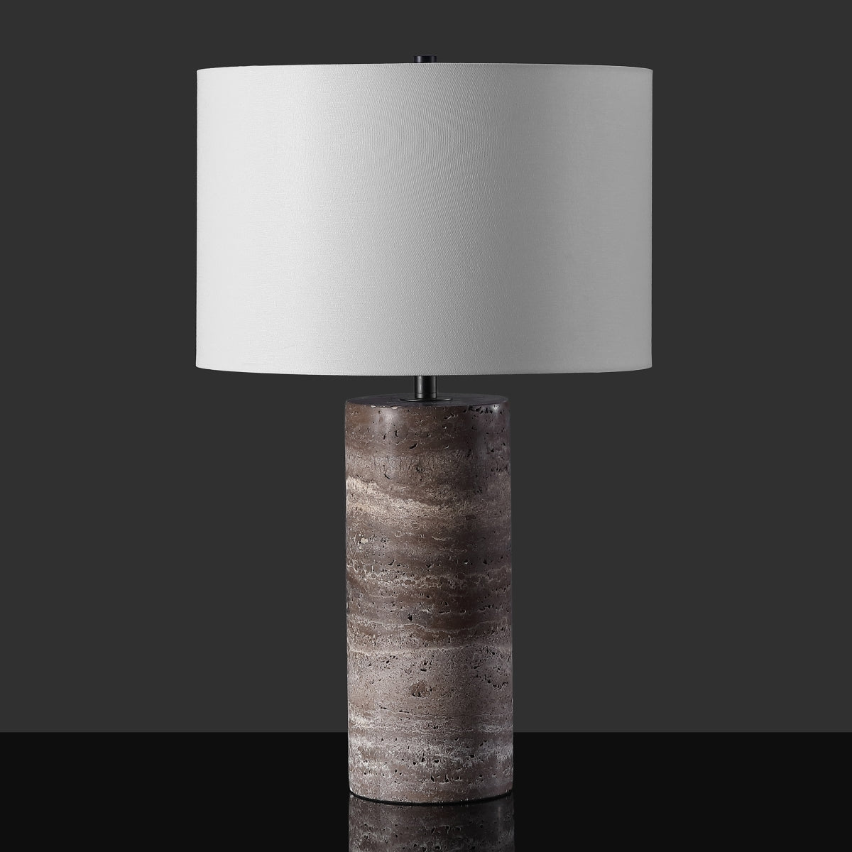 DARK TRAVERTINE / WHITE