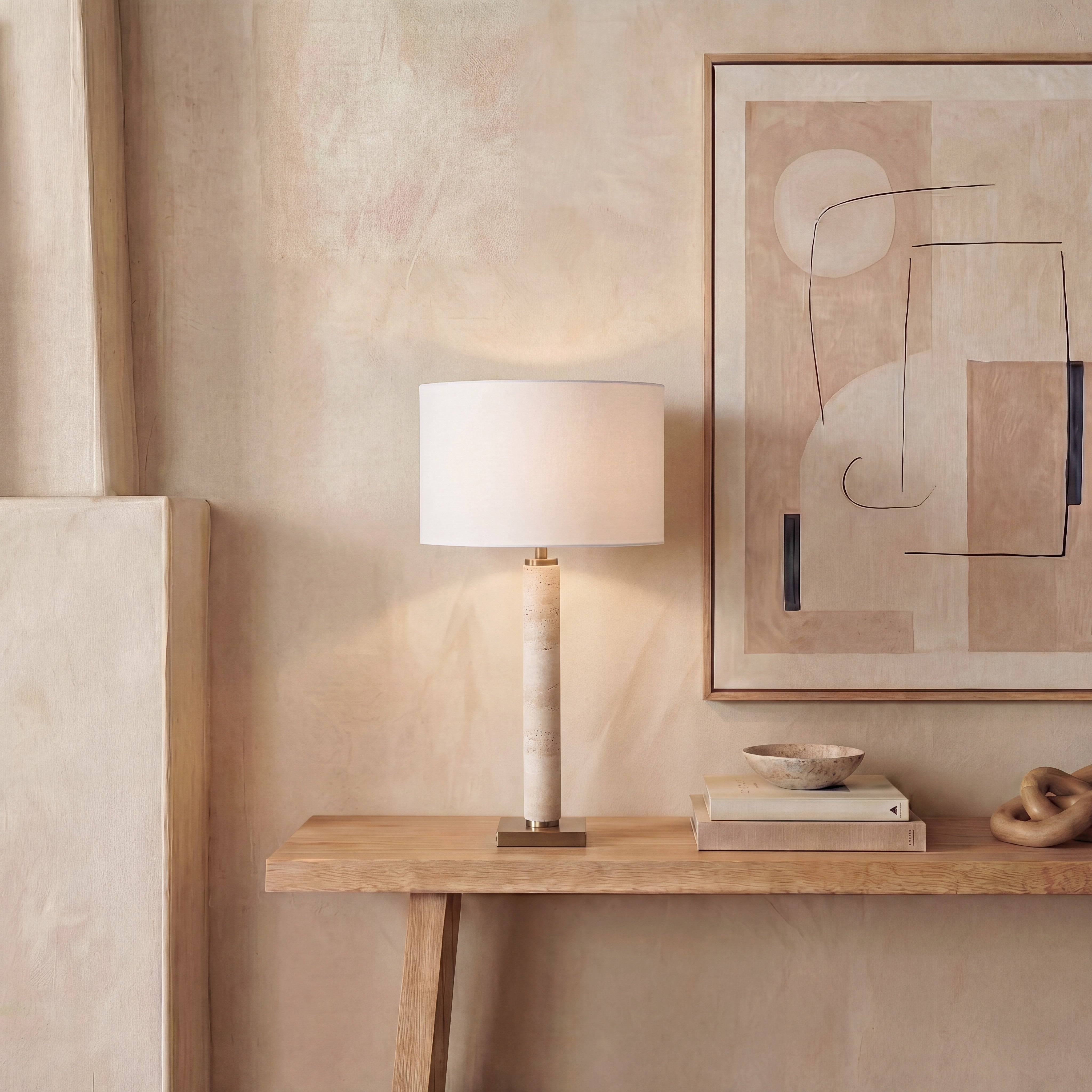 TRAVERTINE / WHITE