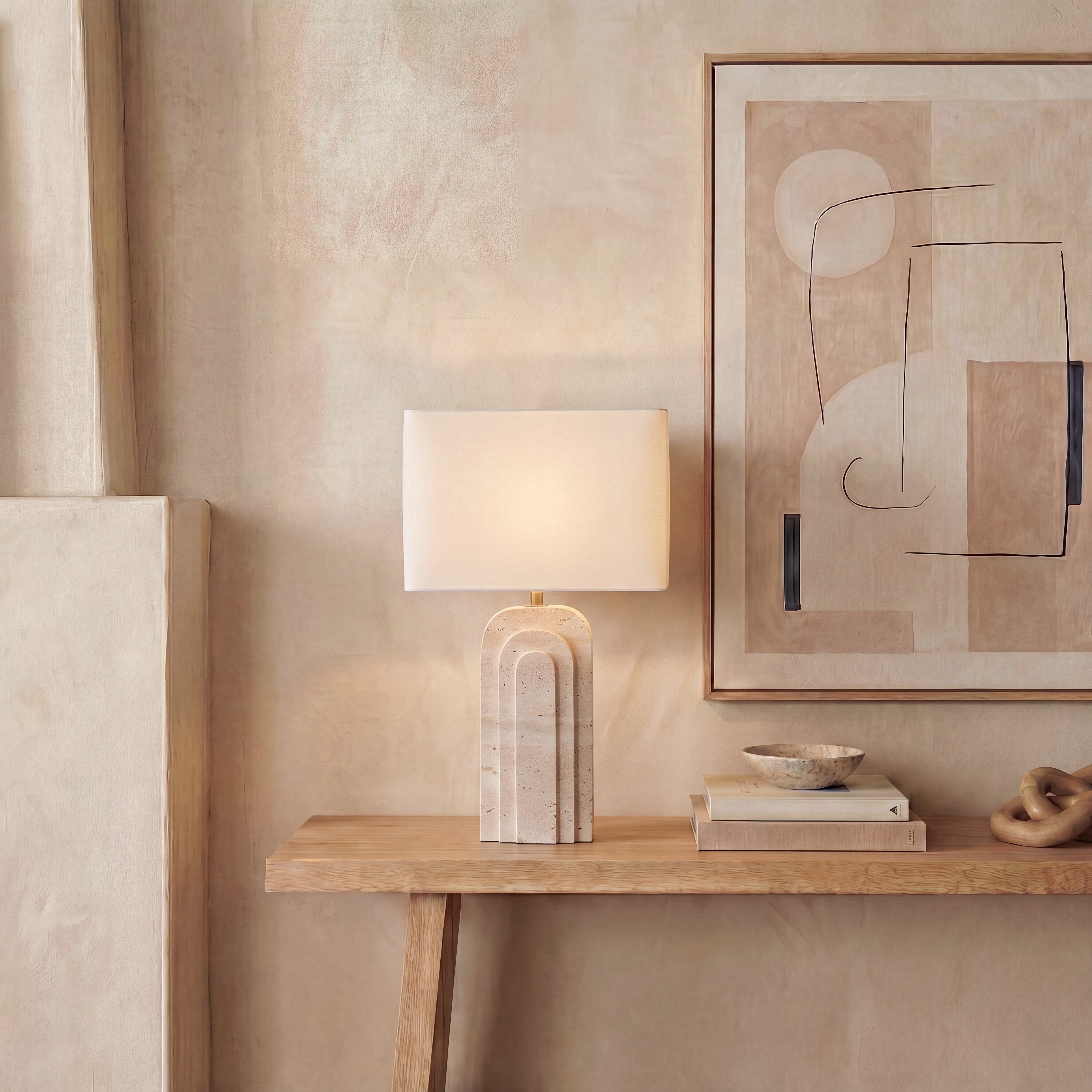 TRAVERTINE / WHITE