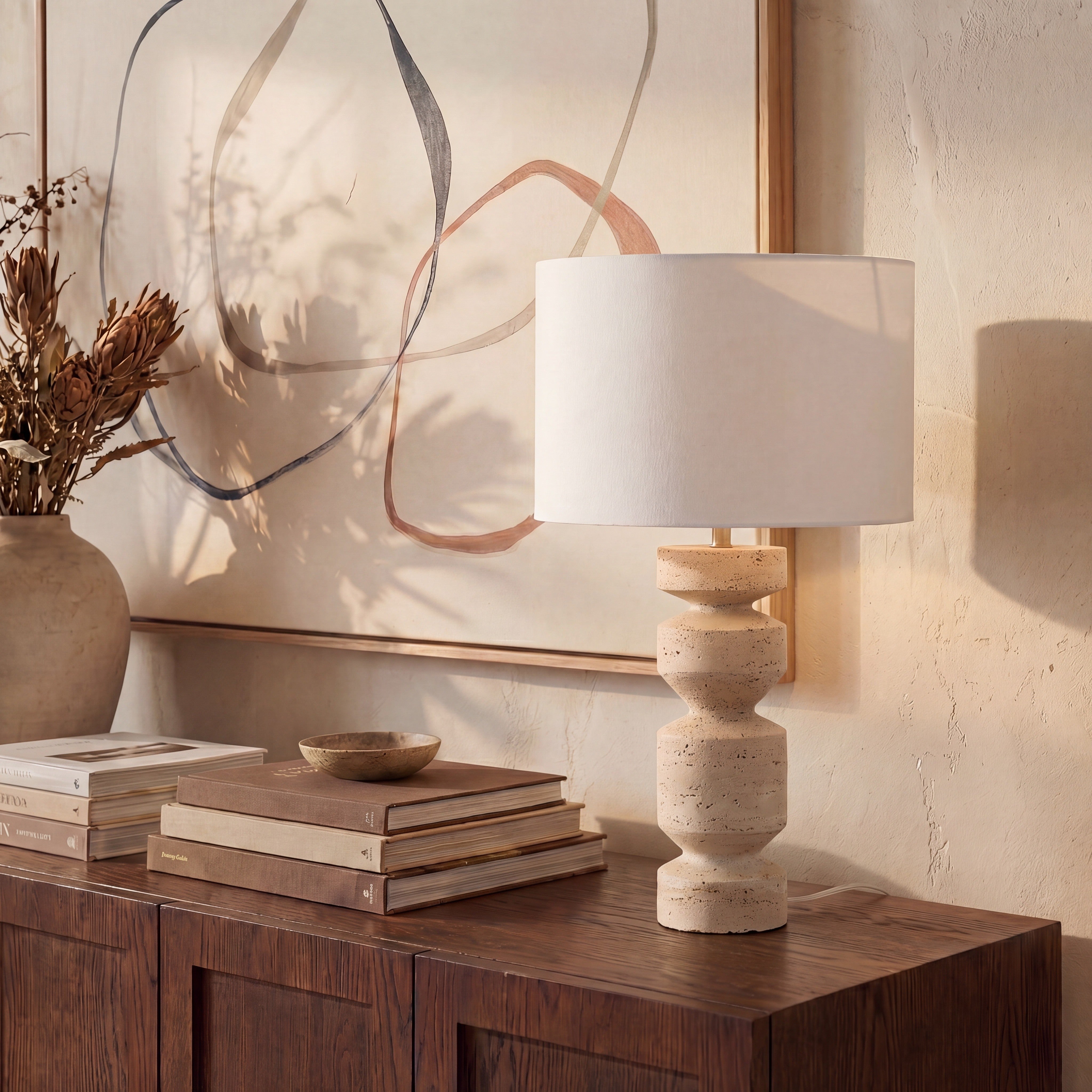 TRAVERTINE / WHITE