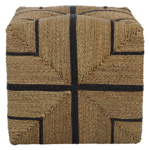 Safavieh Couture Liatasha Woven Seagrass Ottoman, CWK2023