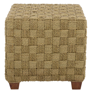 Safavieh Couture Norabelle Square Seagrass Ottoman, CWK2034