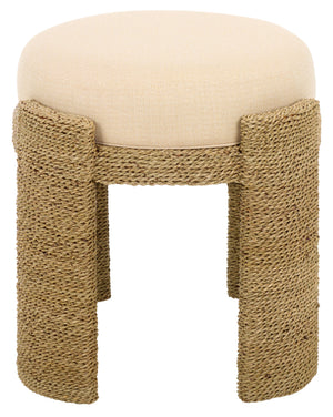 Safavieh Couture Grimaldi Seagrass Round Ottoman, CWK2042
