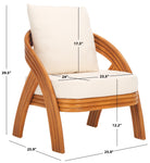 Safavieh Couture Demarco Rattan Accent Chair, CWK3000 - Natural / White