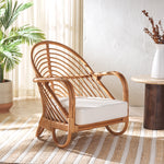 Safavieh Couture Ivybelle Rattan Accent Chair, CWK3005 - Natural / White