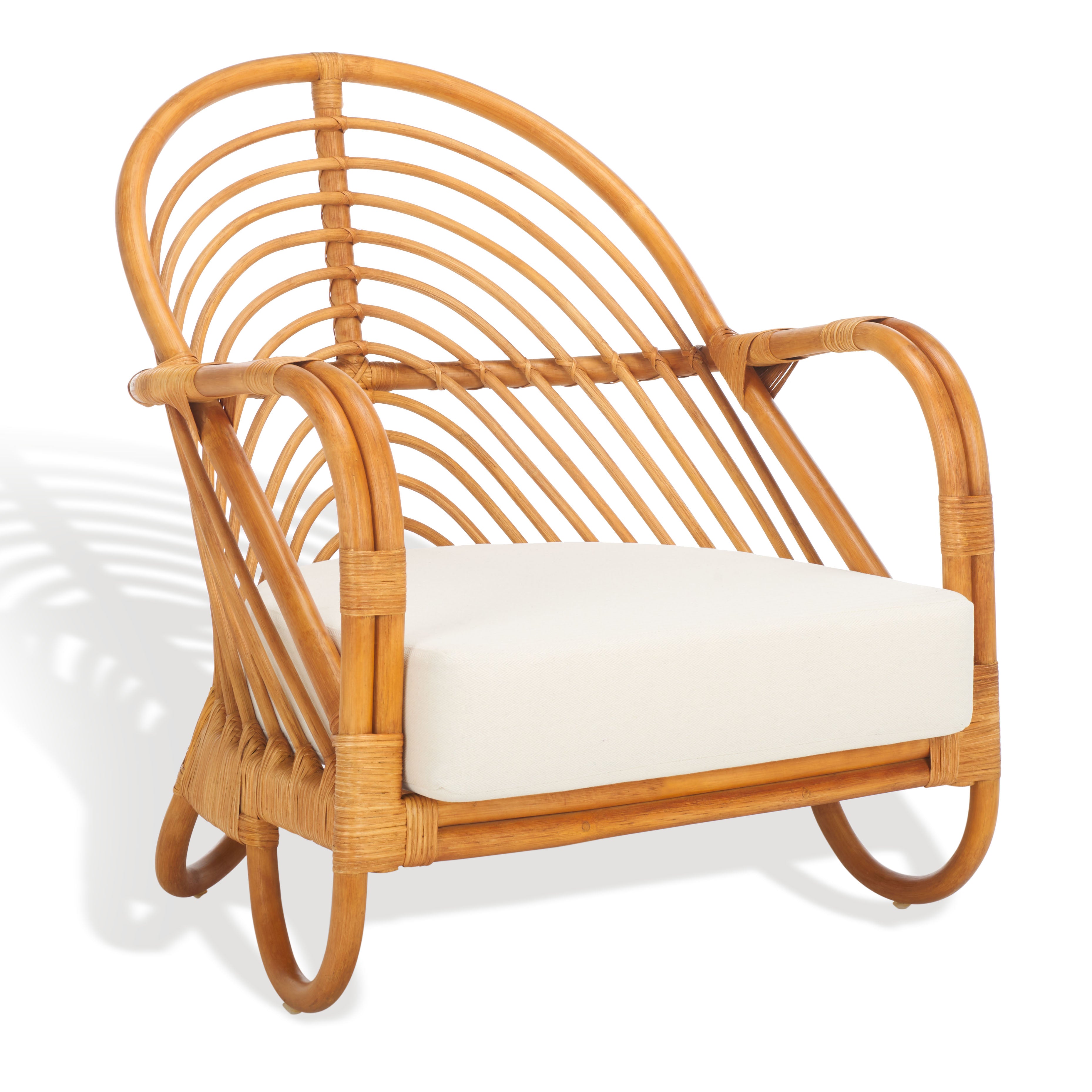 Safavieh Couture Ivybelle Rattan Accent Chair, CWK3005 - Natural / White