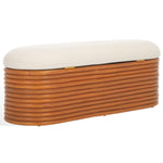 Safavieh Couture Bayard Rattan Storage Bench, CWK3006 - Natural / White