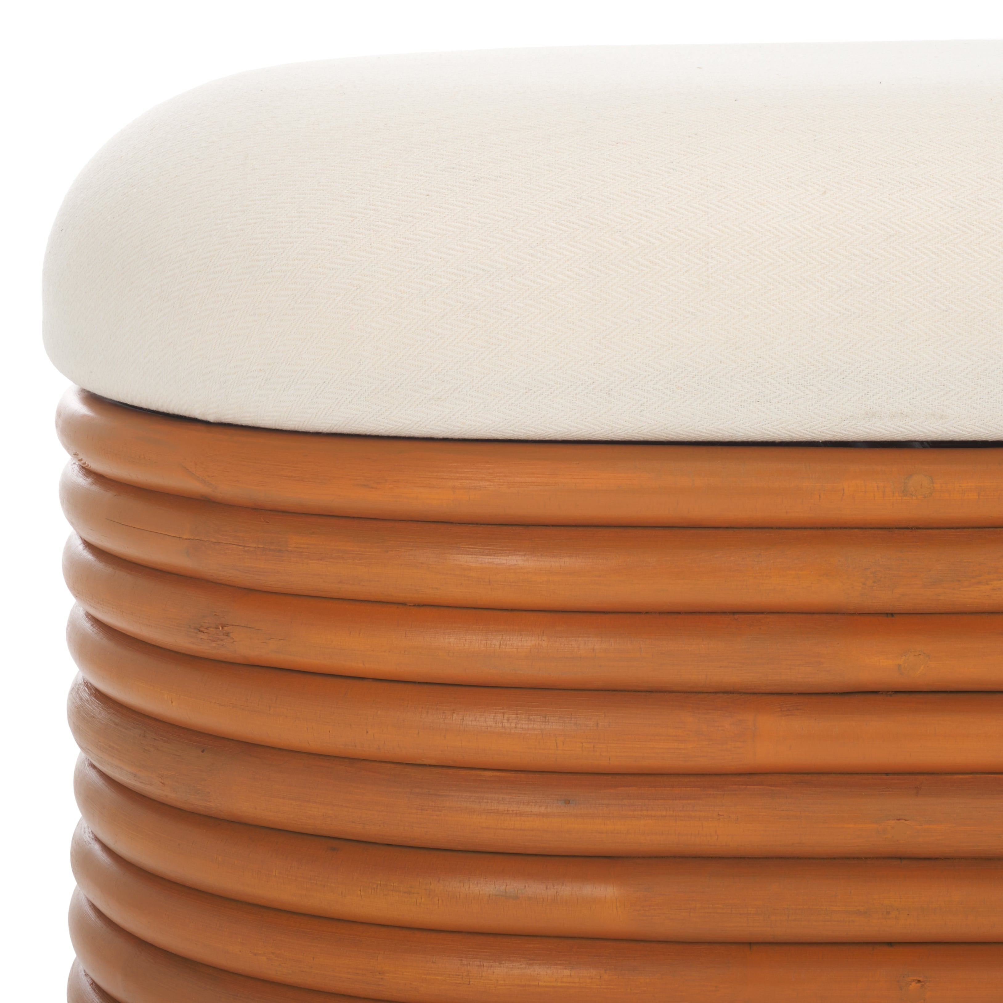 Safavieh Couture Bayard Rattan Storage Bench, CWK3006 - Natural / White