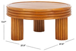Safavieh Couture Bayard Rattan Round Coffee Table, CWK3008 - Natural