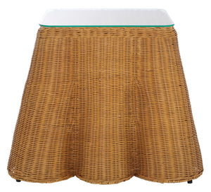 Safavieh Couture Hylda Square Rattan Accent Table, CWK3010