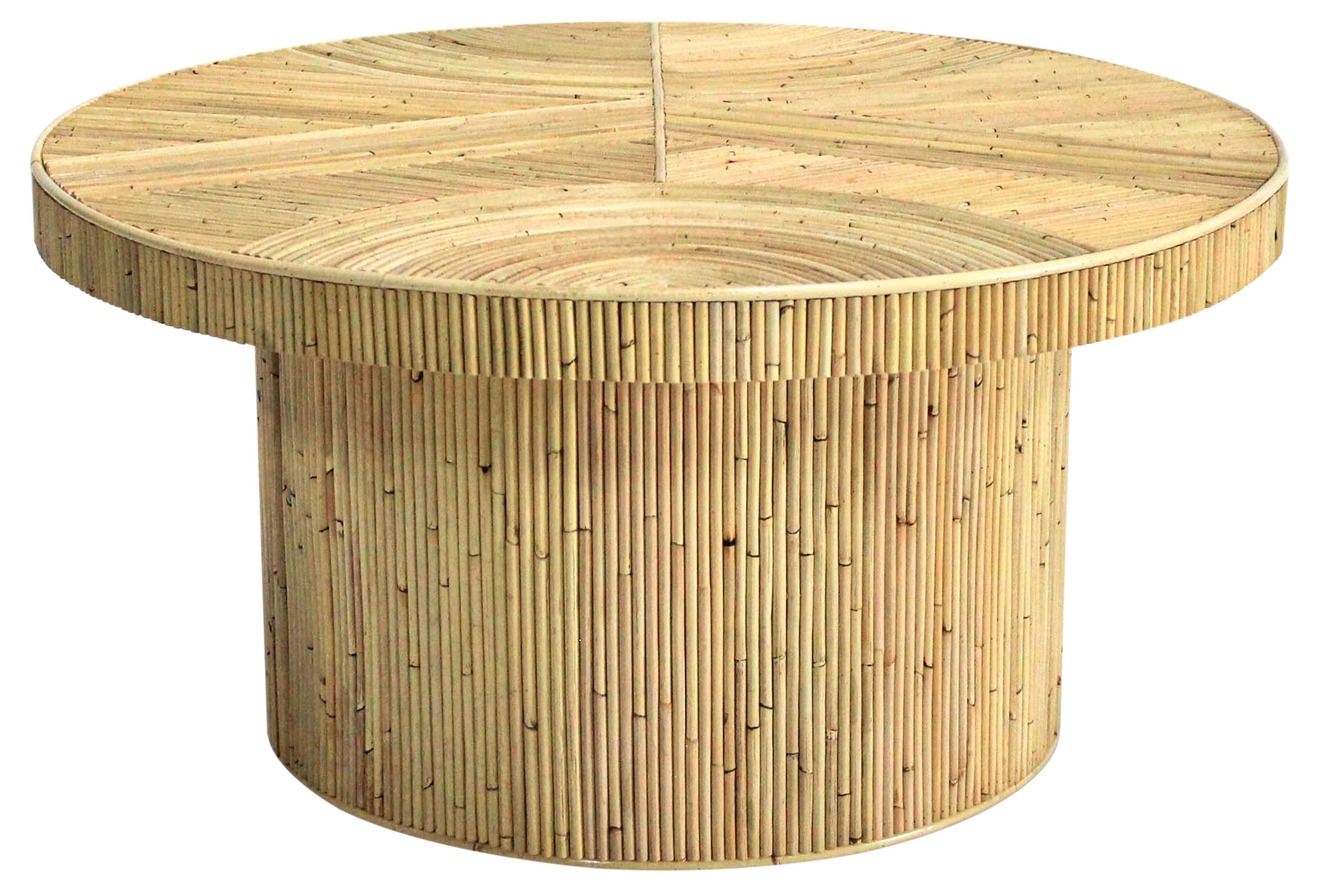 Oswald Rattan Round Coffee Table – NATURAL
