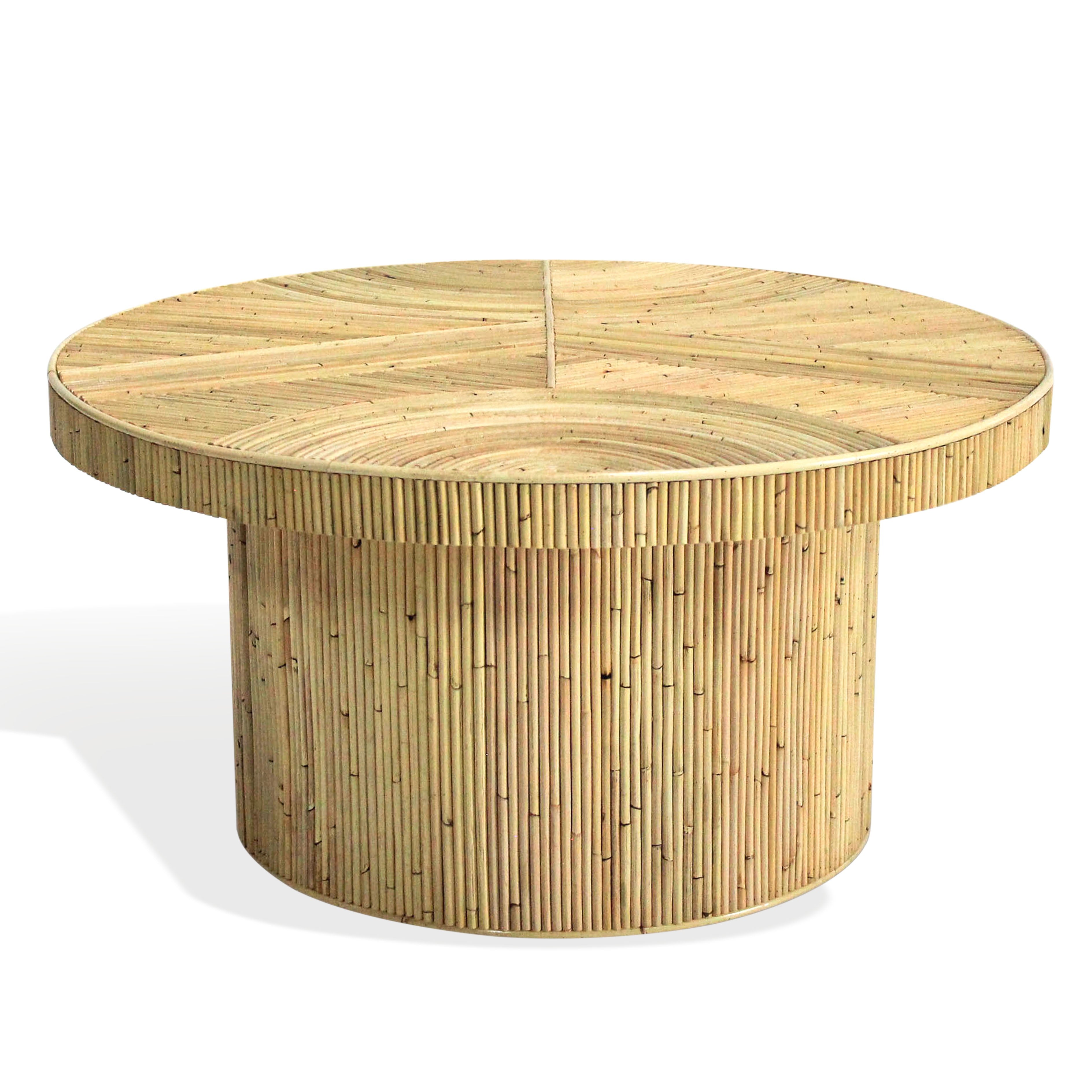 Oswald Rattan Round Coffee Table – NATURAL