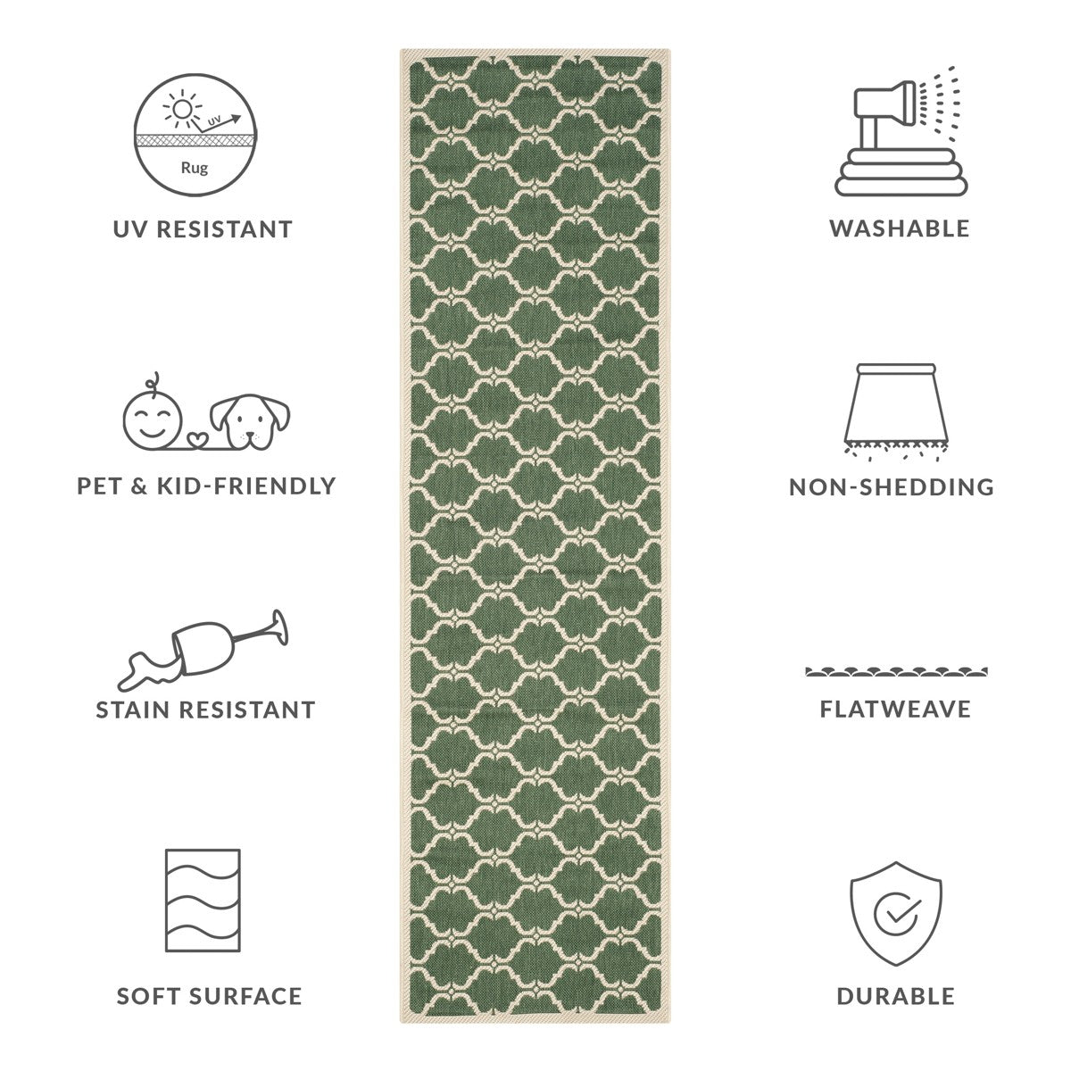 DARK GREEN / BEIGE