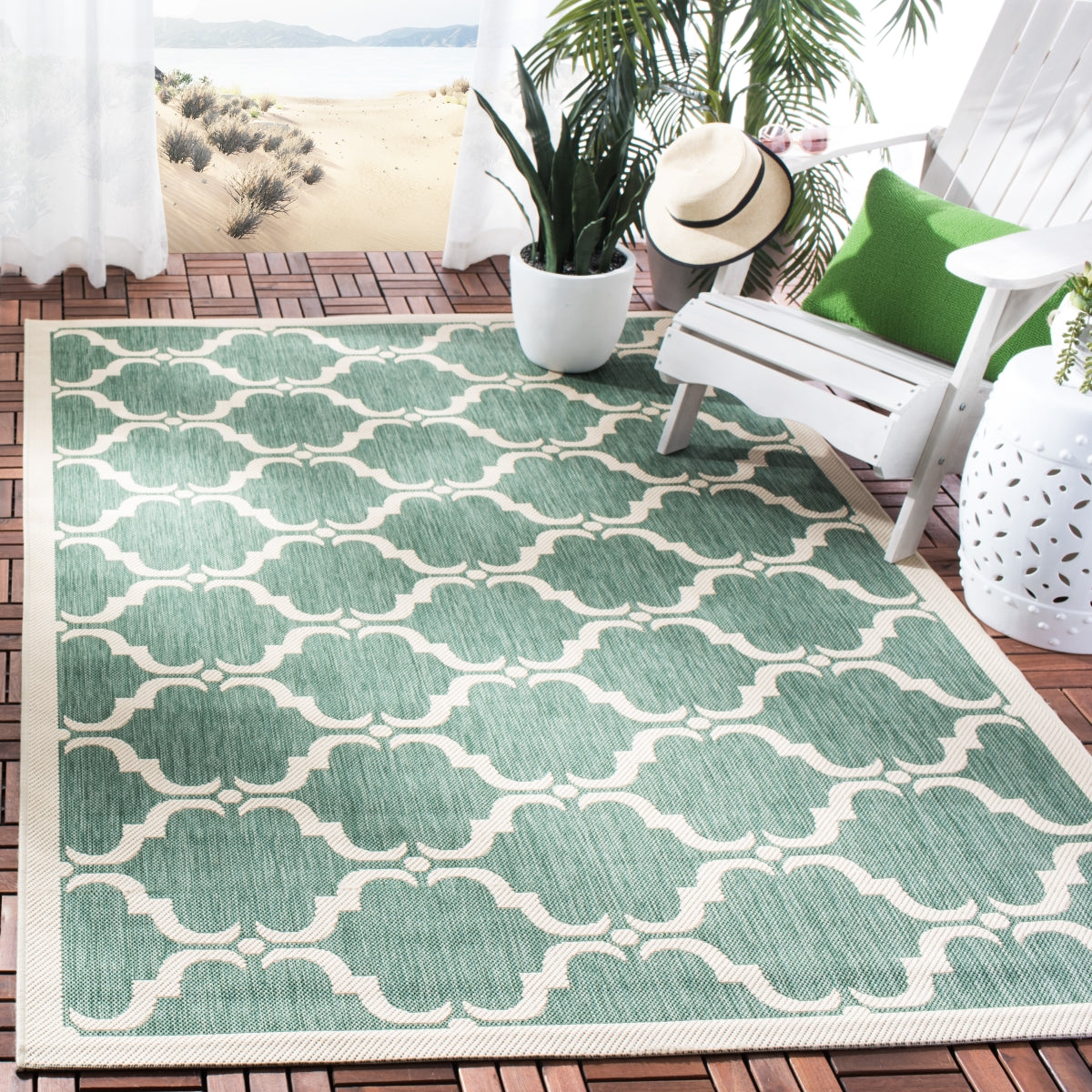 DARK GREEN / BEIGE