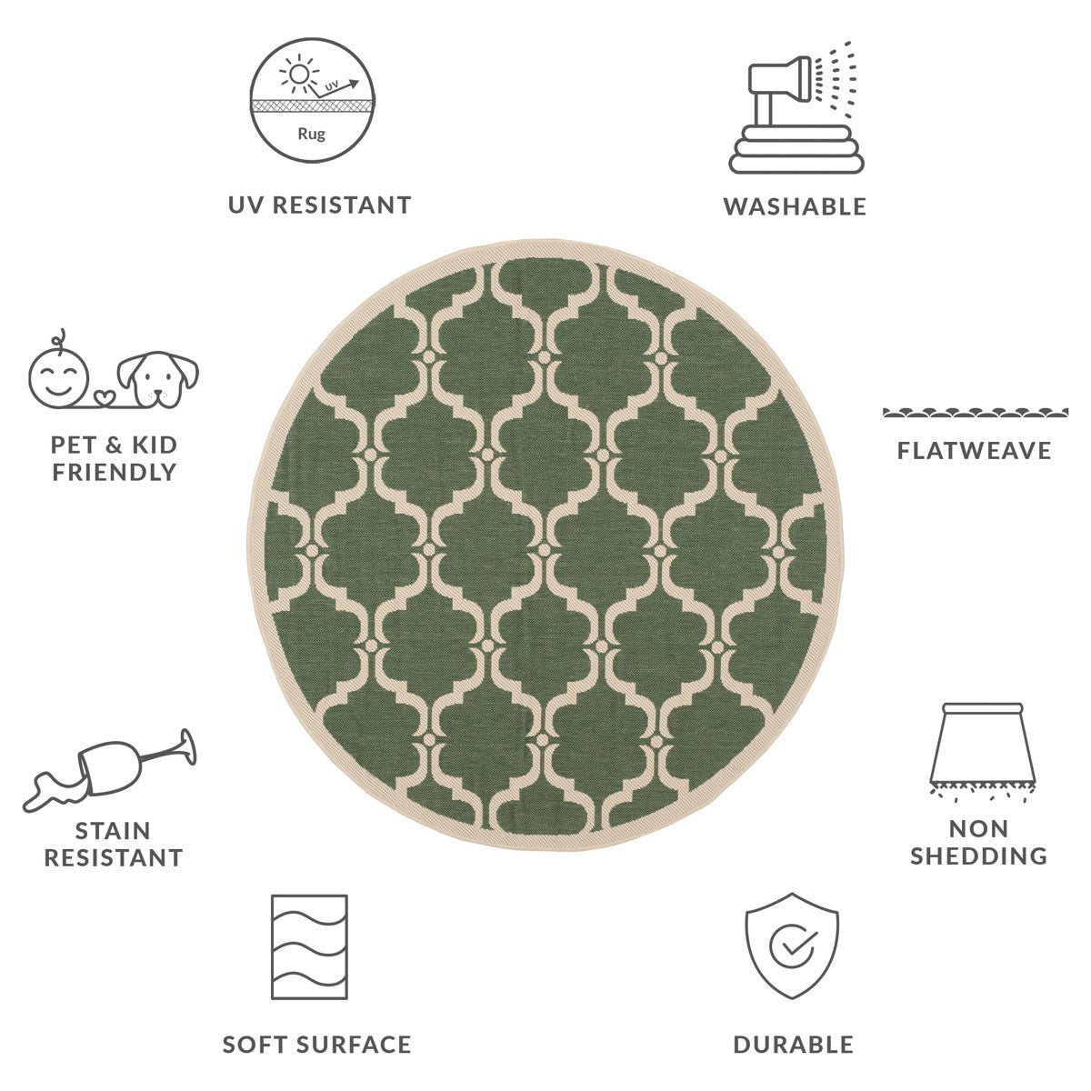 DARK GREEN / BEIGE