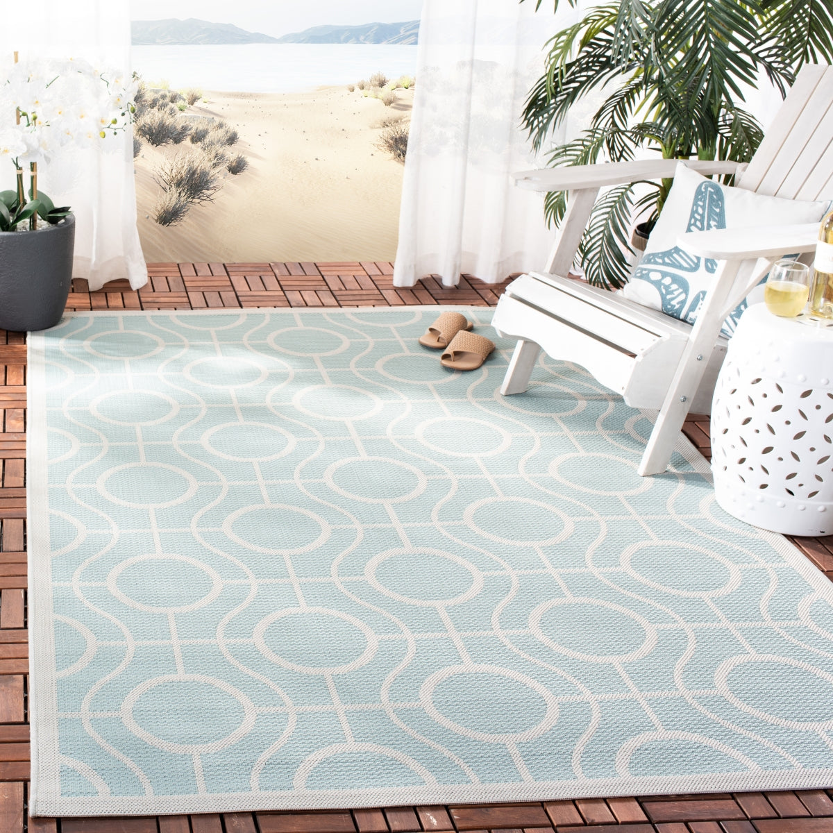 AQUA / LIGHT GREY