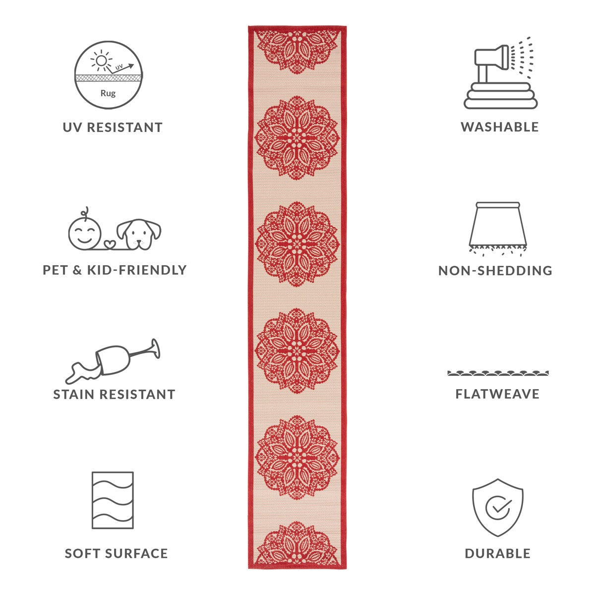 BEIGE / RED