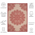 BEIGE / RED