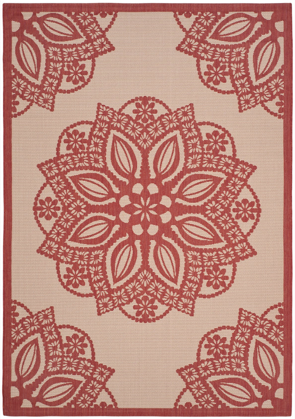 BEIGE / RED