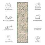 BEIGE / DARK GREEN