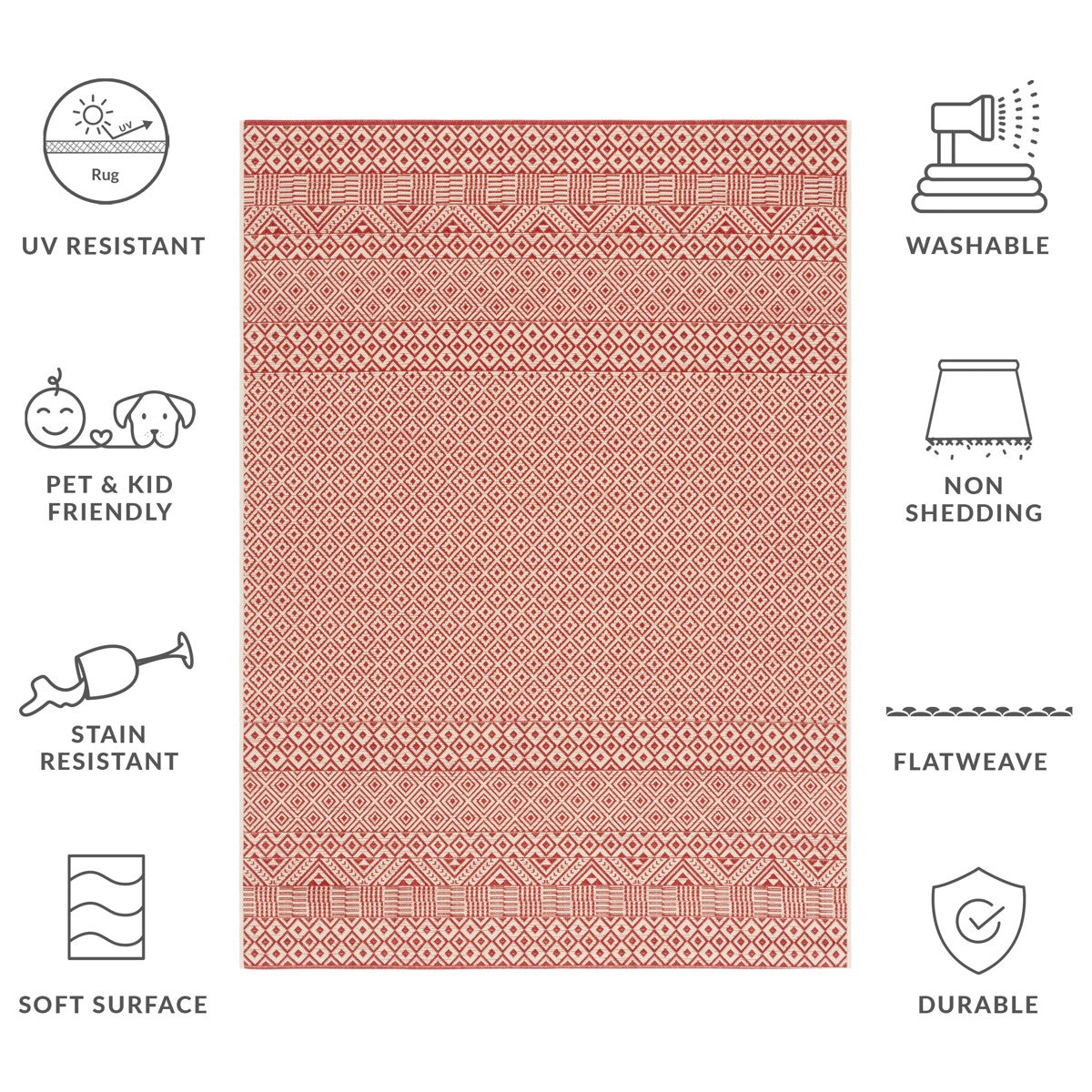 BEIGE / RED