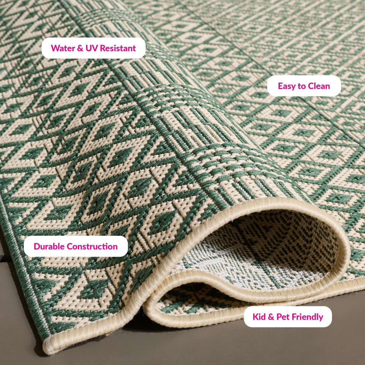 DARK GREEN / BEIGE