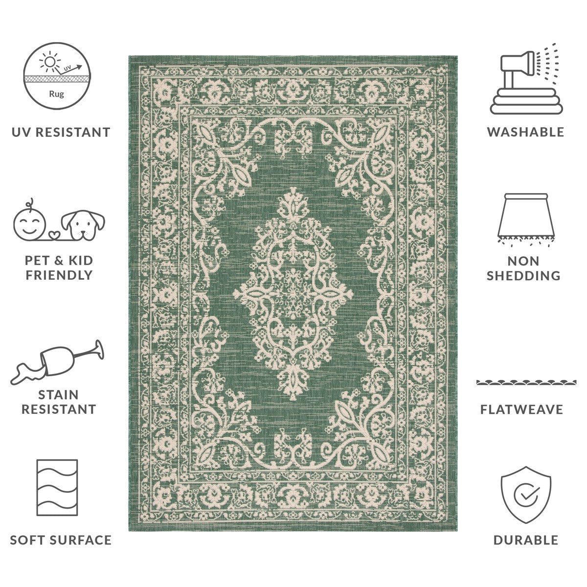 DARK GREEN / BEIGE
