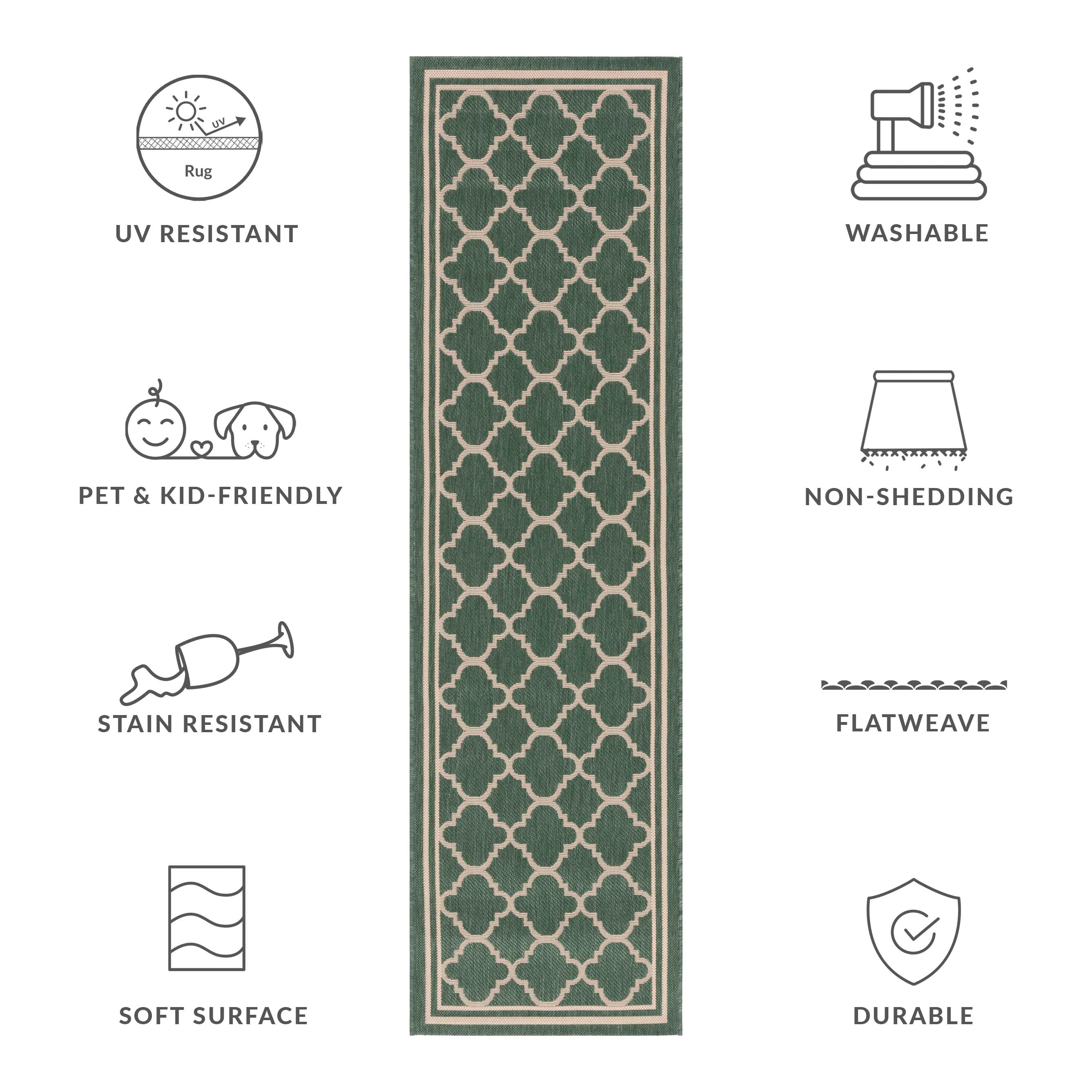 DARK GREEN / BEIGE