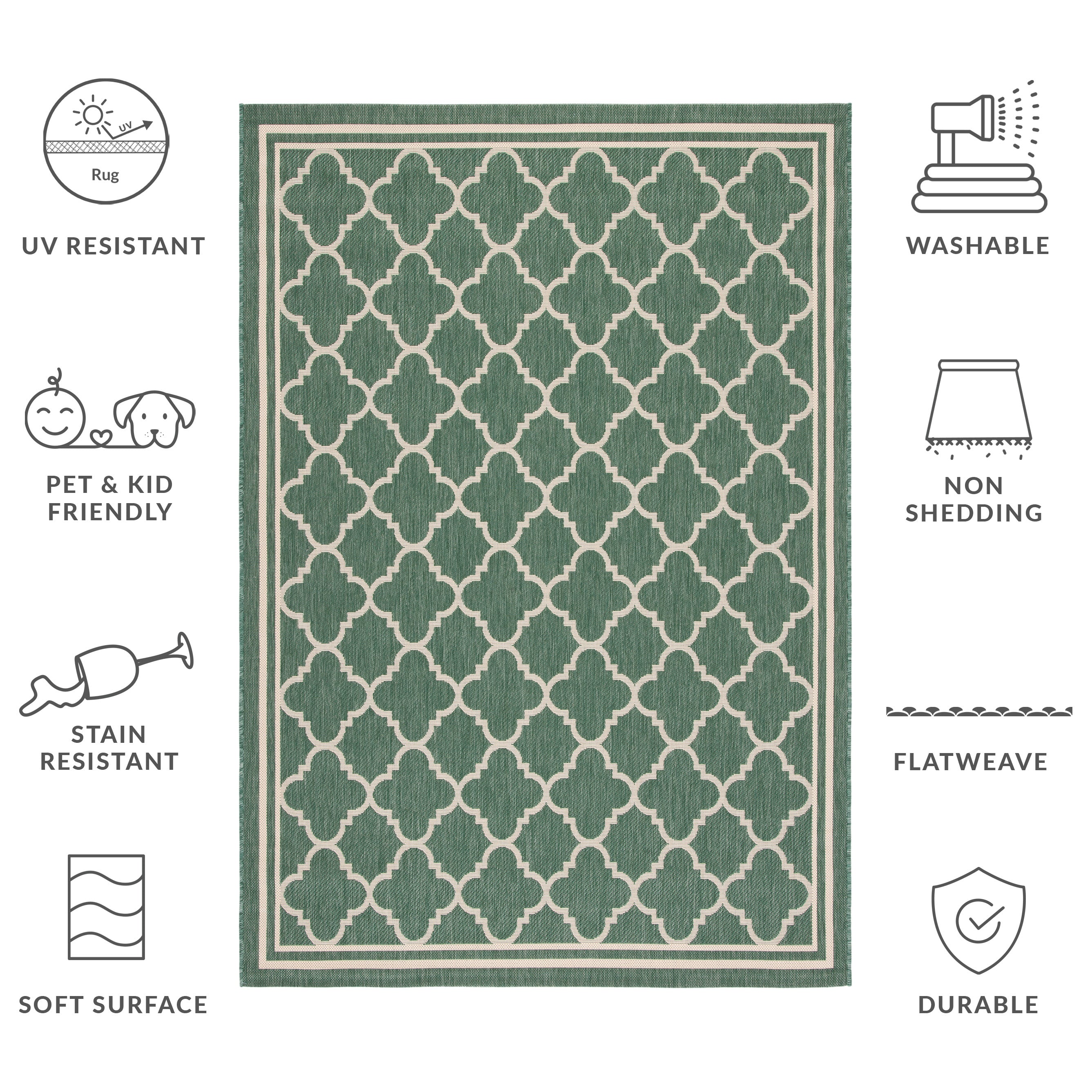 DARK GREEN / BEIGE