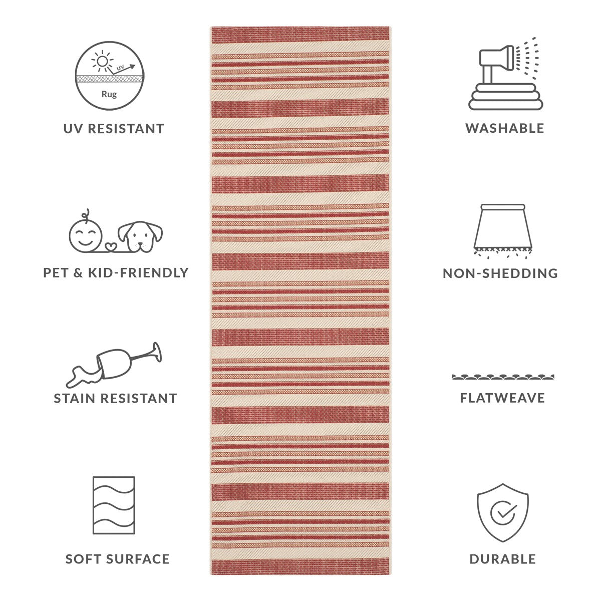 BEIGE / RED