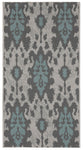 LTGY ANTHRACITE / AQUA WEFT