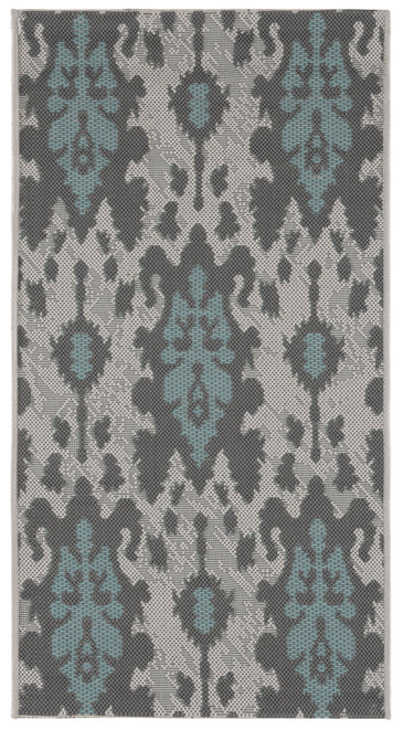 LTGY ANTHRACITE / AQUA WEFT