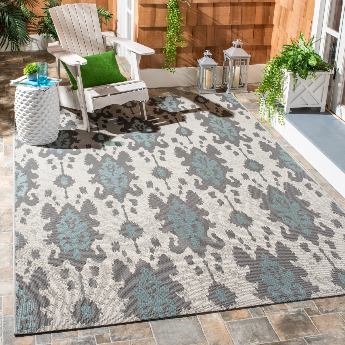 LTGY ANTHRACITE / AQUA WEFT