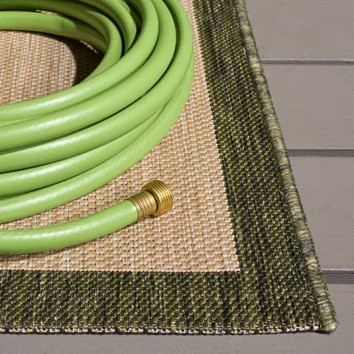 BEIGE / DARK GREEN
