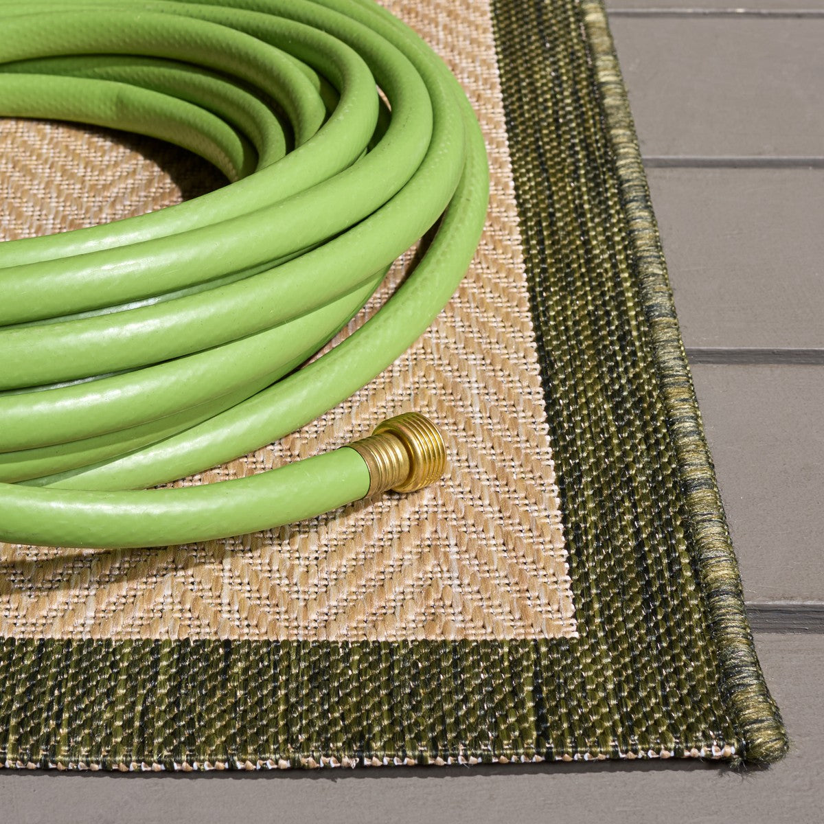 BEIGE / DARK GREEN