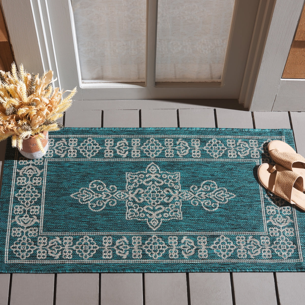 TEAL / IVORY