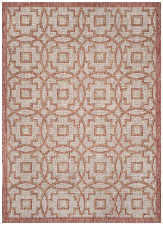 BEIGE / RED