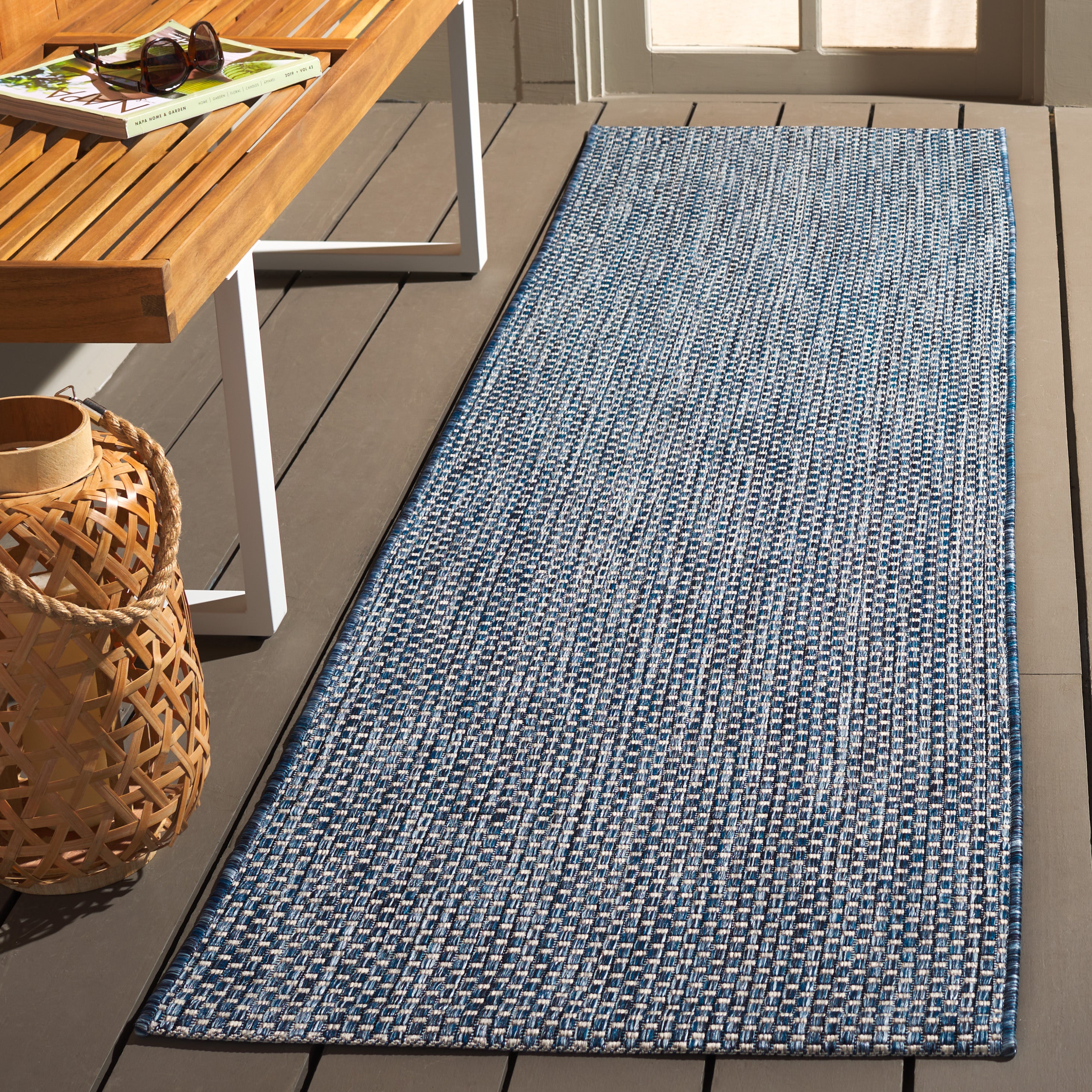 Safavieh Courtyard 8521 Blue Rug, CY8521 - Navy / Grey