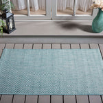 Safavieh Courtyard 8521 Blue Rug, CY8521 - Aqua / Grey
