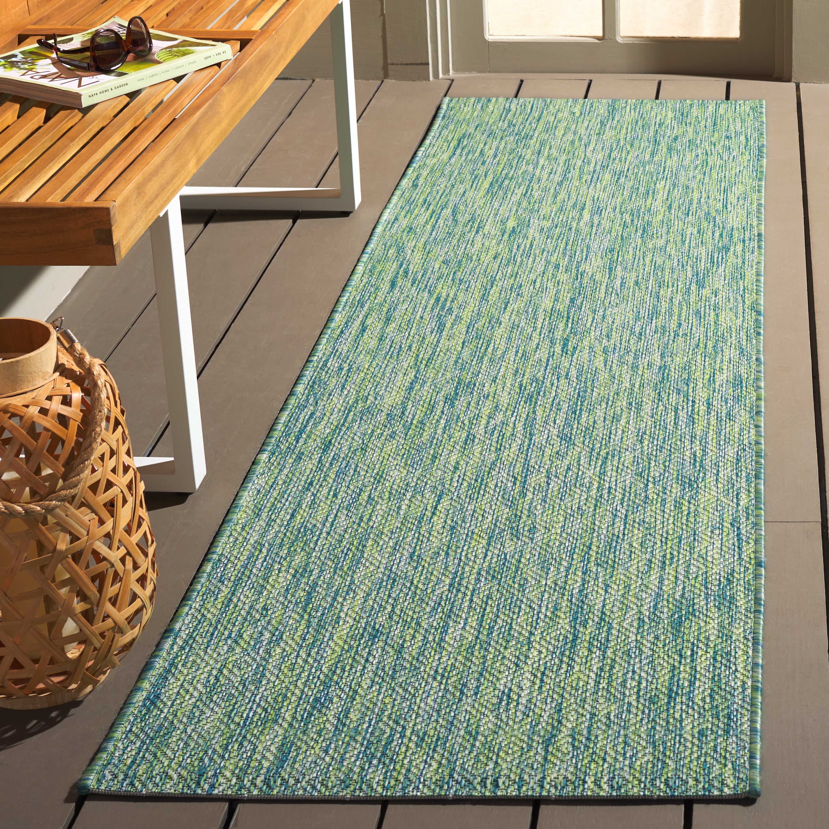 Safavieh Courtyard 8521 Blue Rug, CY8521 - Green / Blue