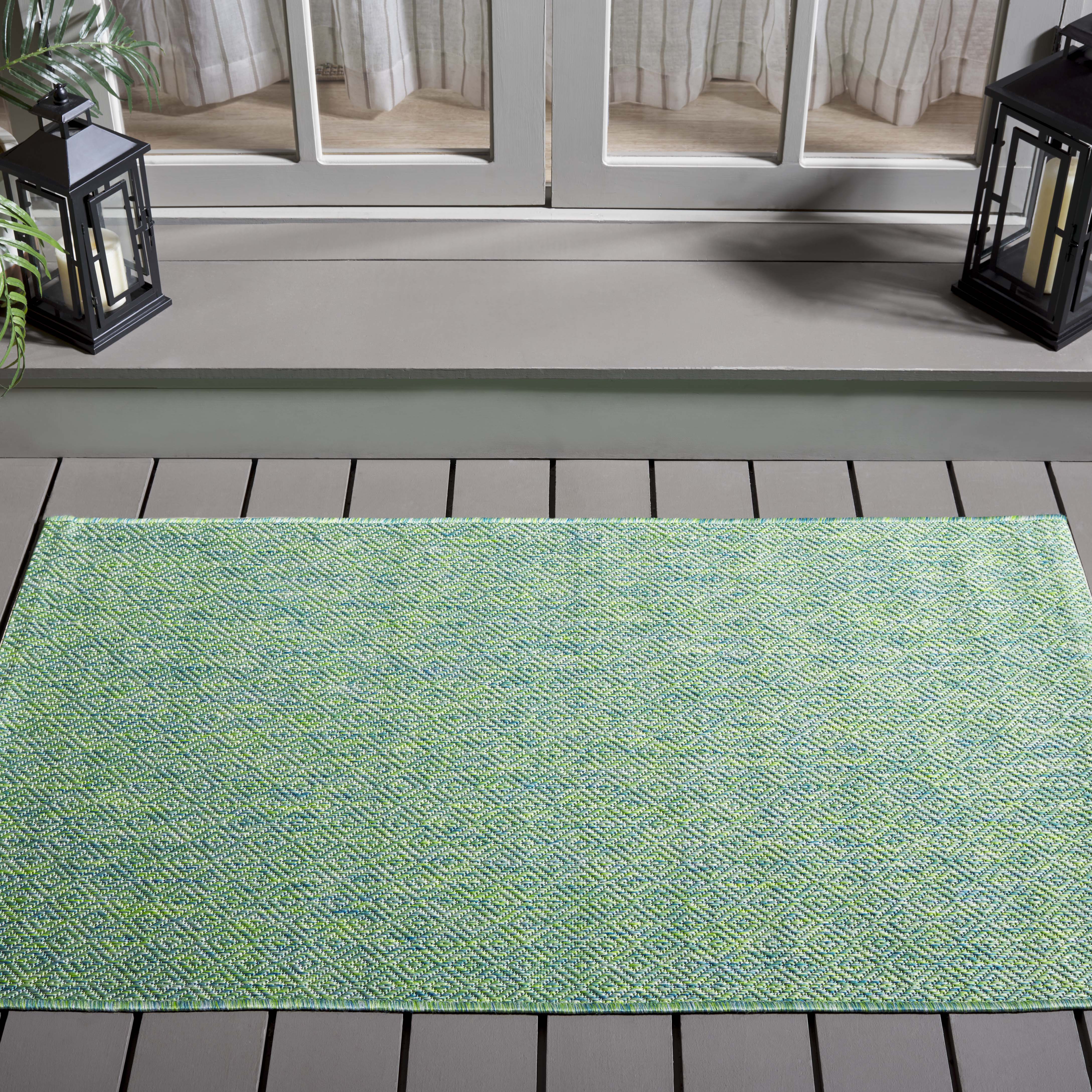 Safavieh Courtyard 8521 Blue Rug, CY8521 - Green / Blue