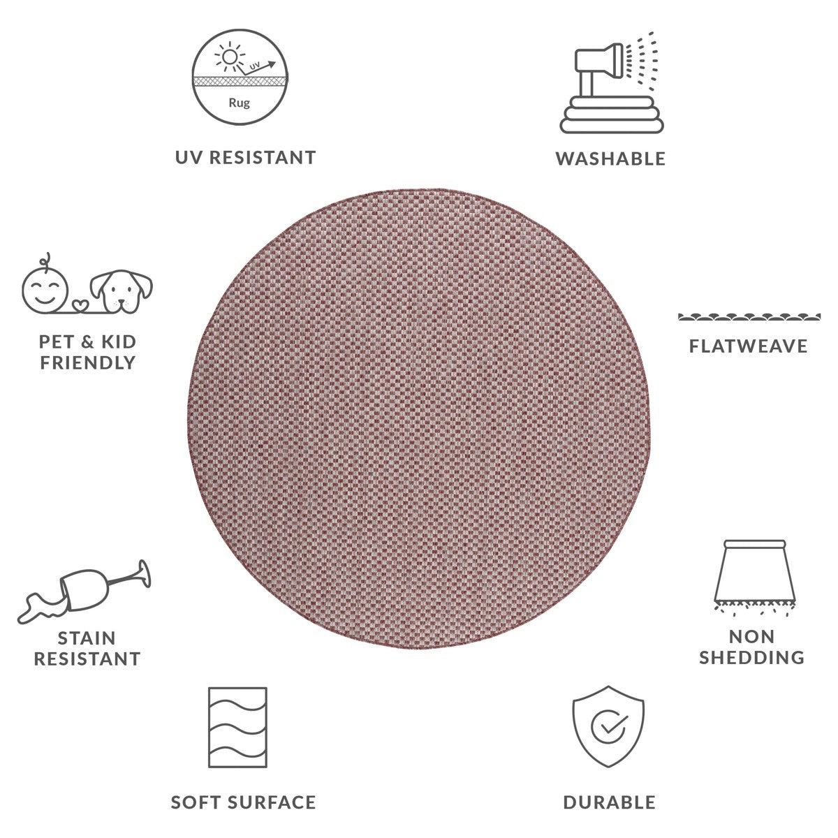 RUST / LIGHT GREY
