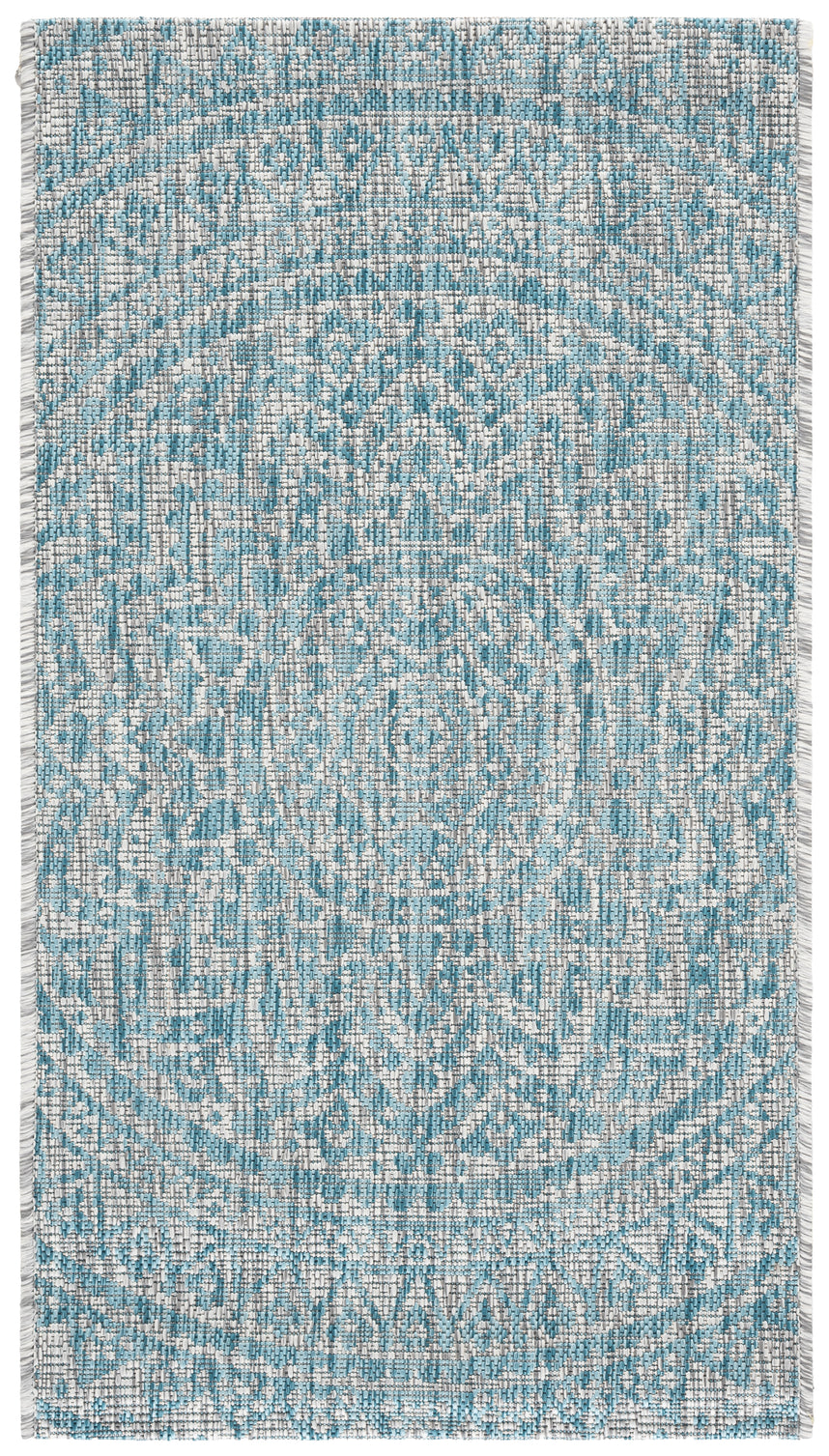 LIGHT GREY / AQUA