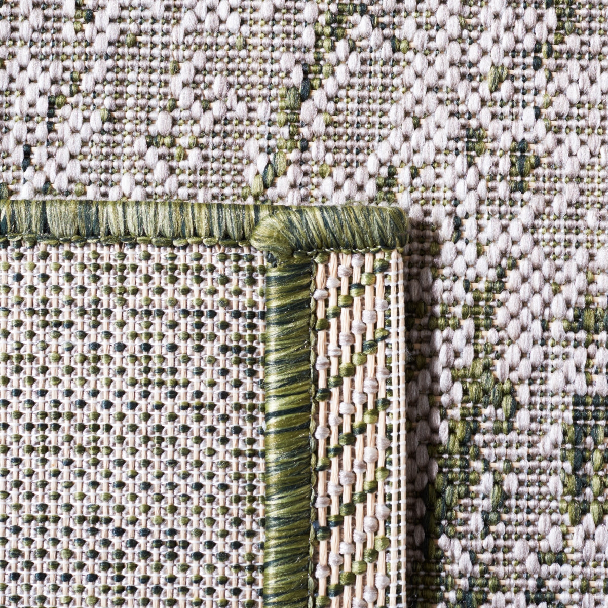 BEIGE / DARK GREEN