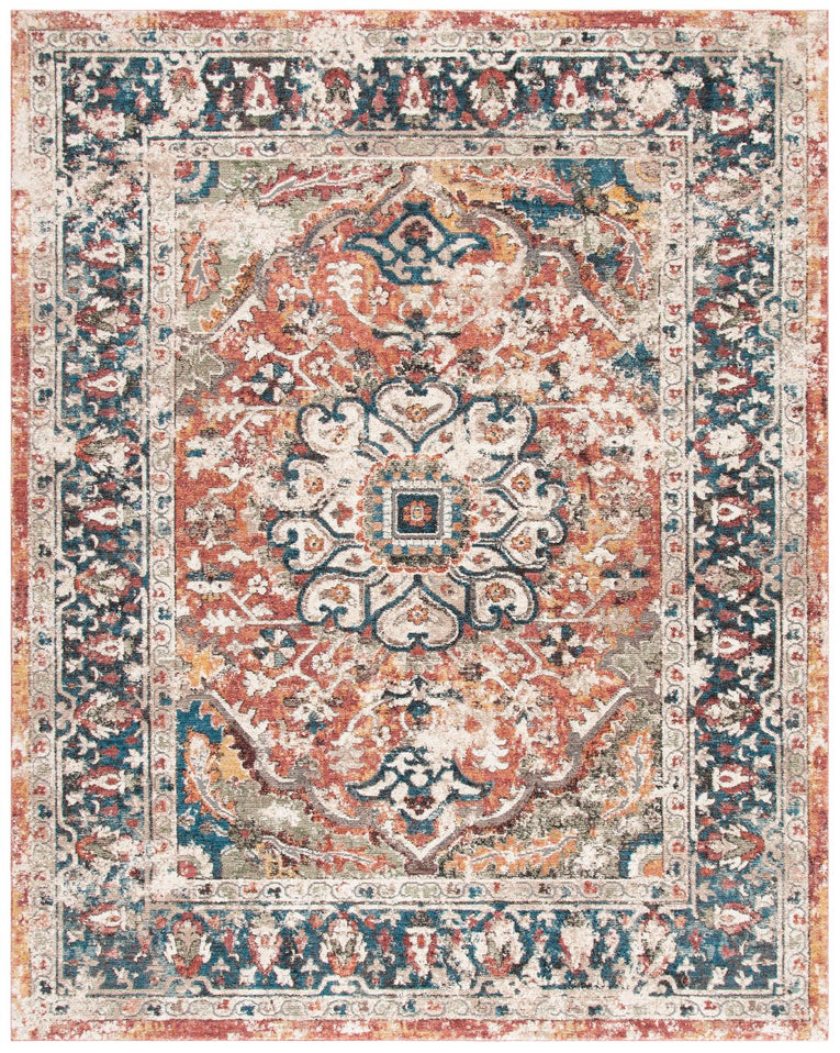 Safavieh Carlyle 229 Rug, CYL229 - ORANGE / BLUE